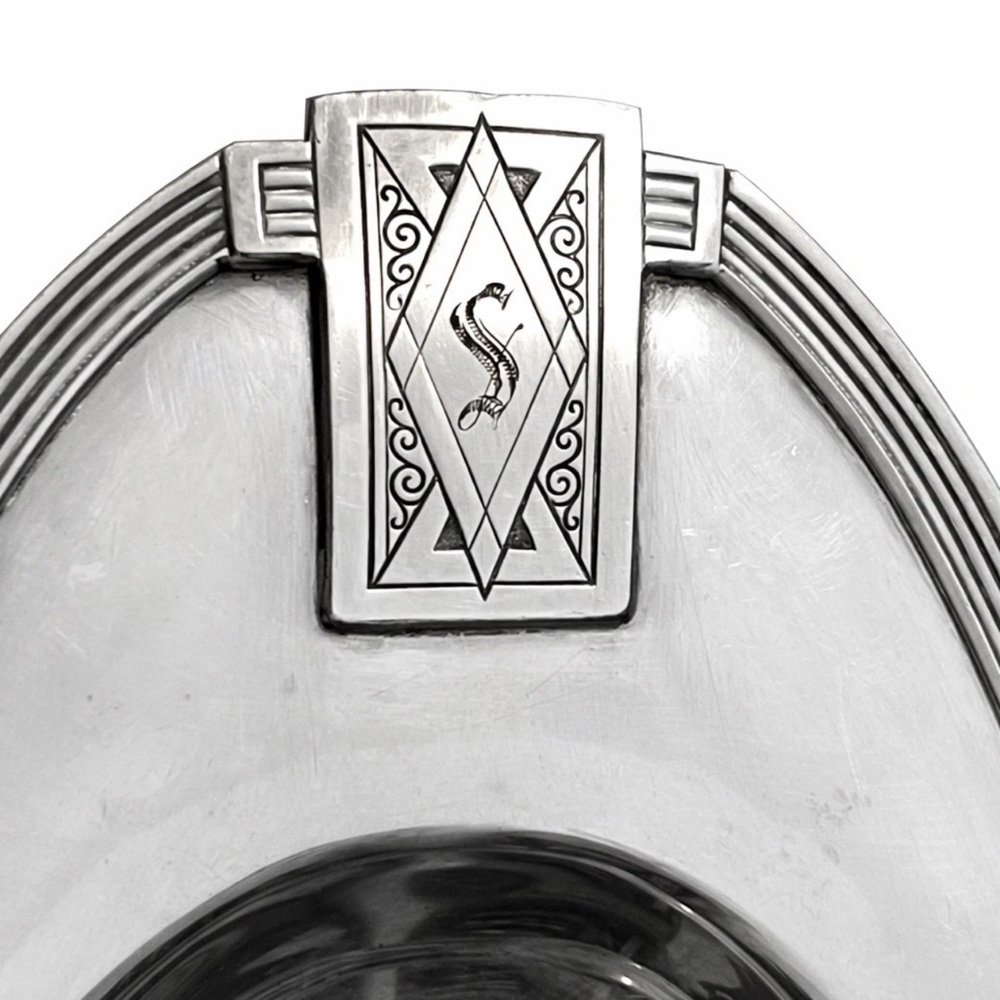 Vintage Community Plate Noblesse Silver Plated Bread Tray with Art Deco Design